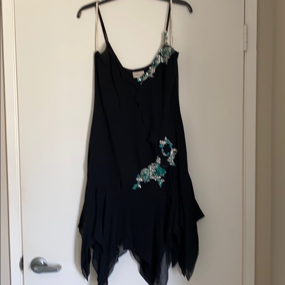 Karen Millen dress with emerald green beading